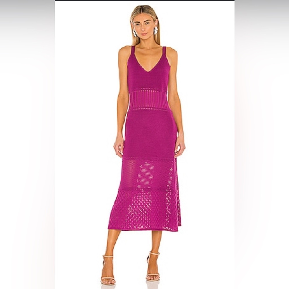 Revolve Alexis Rozanna XS Fuchsia Sundress / Summer Knit Dress or Beach coverup